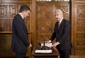 El Lehendakari con el nuevo presidente del TVC